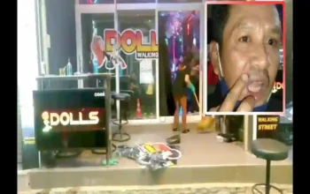 Betrunkener Russe schlägt Glastür der Gogo-Bar in Pattaya ein