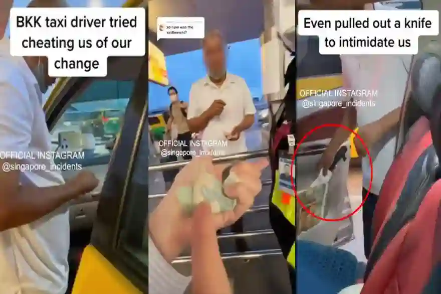 Taxifahrer In Bangkok Zückt Messer Bei Touristen