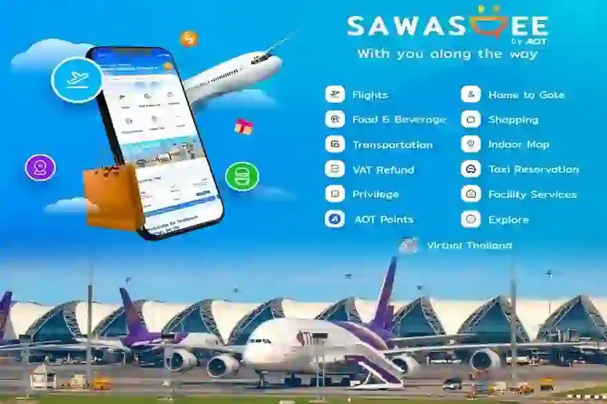 "Sawasdee by AoT" App fügt E-Payment und Kalender hinzu