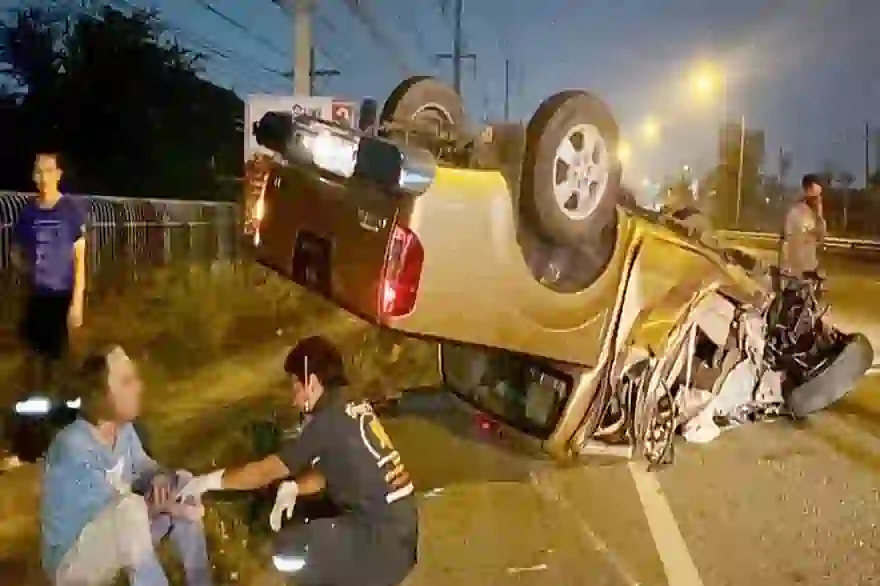 Amerikaner bei Autounfall in Pattaya verletzt