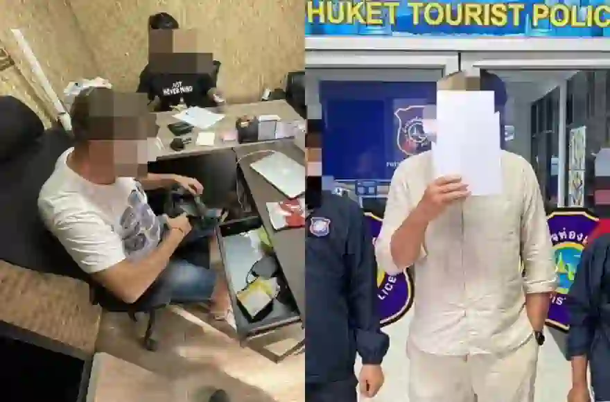 usländer in Phuket beim Betreiben von Geschäften ohne Lizenz erwischt