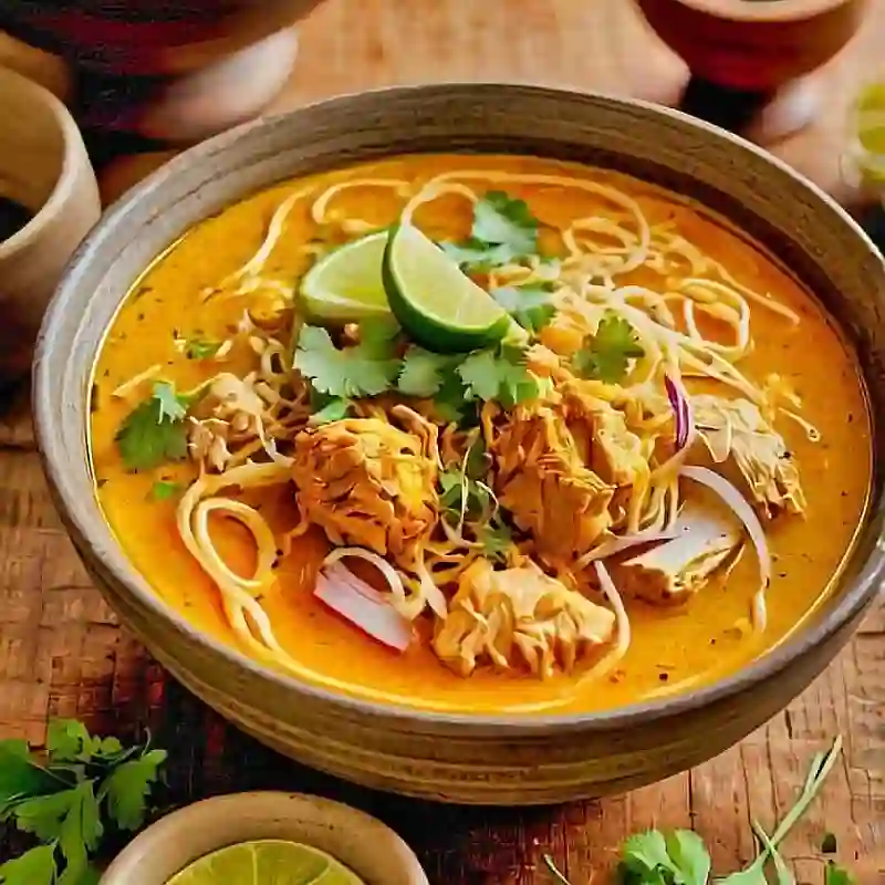 Aber nicht nur Panang erregte weltweites Aufsehen. Khao Soi die nordthailaendische Koestlichkeit mit Curry und Kokosnuss kaempfte sich auf den 17. Platz