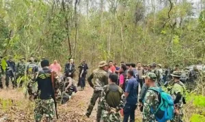 Chanthaburi bei Angriff eines wilden Elefanten