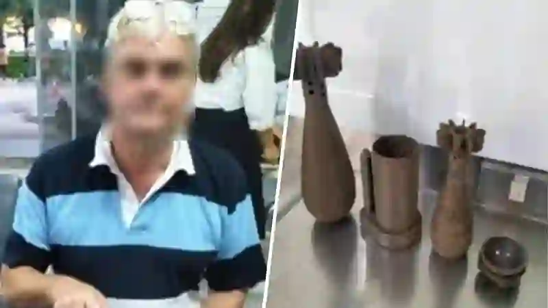Stümperhafter Reisender mit Bombenset in der Tasche erwischt, löst Terrorangst im Inlandsterminal aus