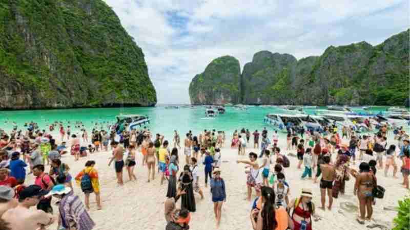 Menschenmassen thailand